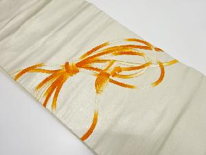組紐模様　刺繍　名古屋帯